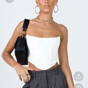 princess polly white strapless corset